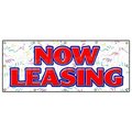 Signmission NOW LEASING BANNER SIGN for lease rent office retail space apartment B-120 Now Leasing